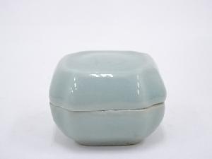 京焼　青磁寿字香合